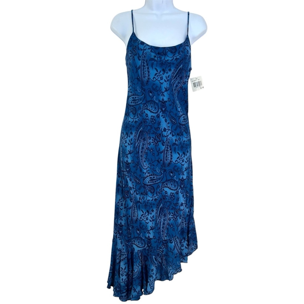 City Triangles Vintage Y2K Fairy Asymmetrical Blue Midi Dress Size 9/10 M